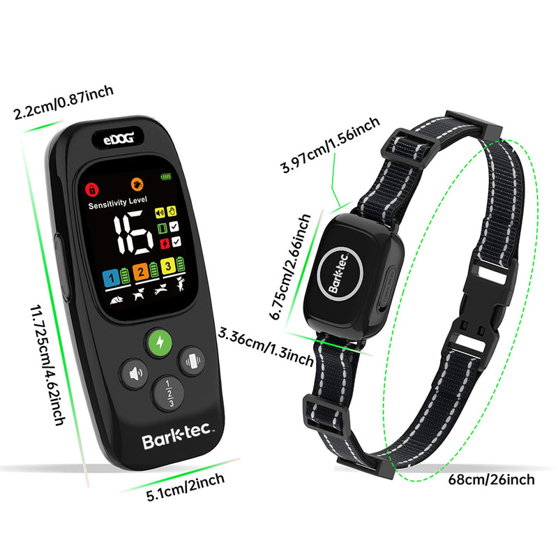 Barktec 2-in-1 Anti-Bark Collar+Remote Training Collar
