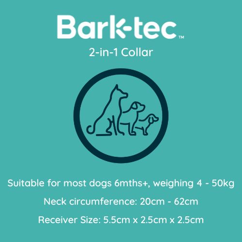 Barktec 2-in-1 Anti-Bark Collar+Remote Training Collar