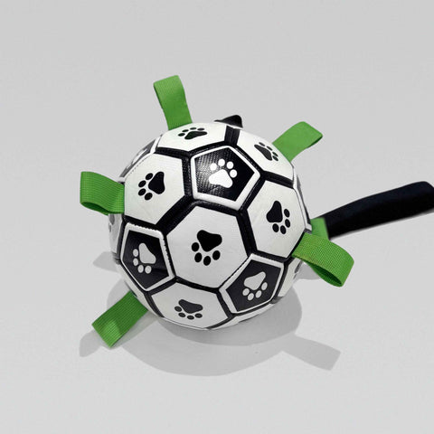 Interactive Dog Soccer Ball With Tabs - Large