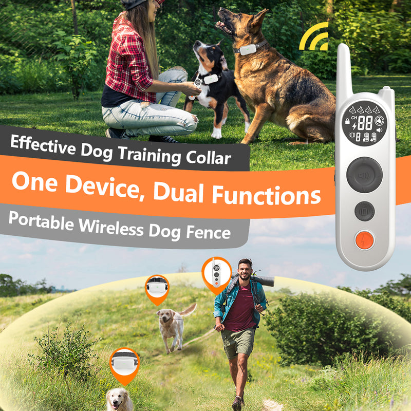 Houndware BoundWise Pro - 2-in-1 Wireless Dog Fence & Training Kit