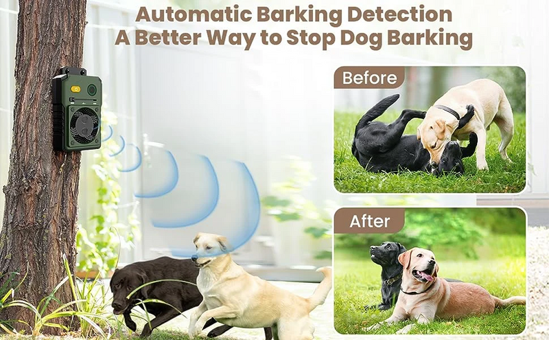 Ultrasonic Anti-Barking Device, highlighting its durable construction and versatile usage for both indoor and outdoor settings