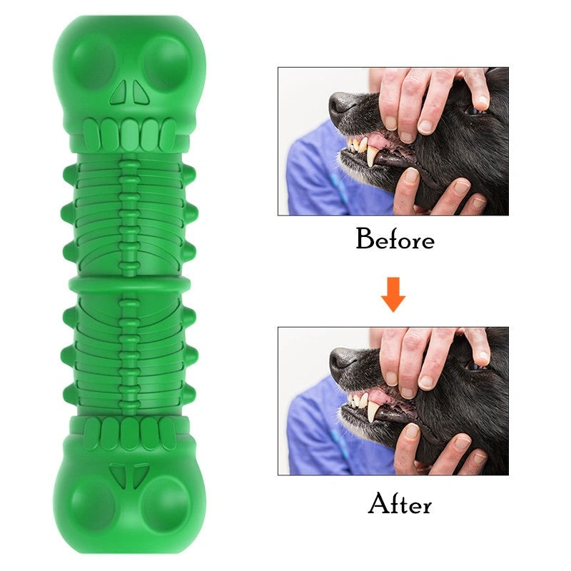 difference between using and not using squeaky dog toy