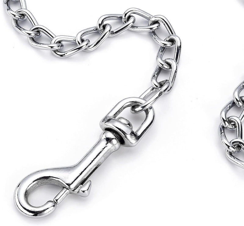 Metal chain dog leash best sale