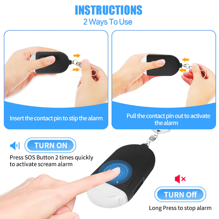 Portable Personal Alarm (Blue)