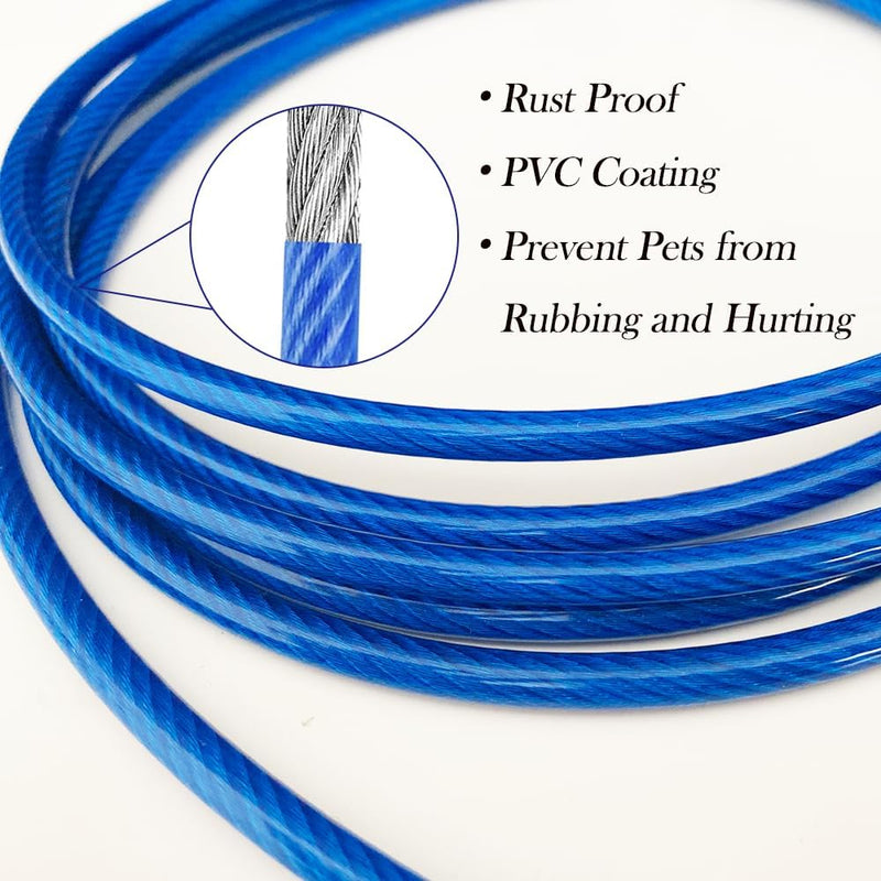 tie out cable with pvc coating prevent pets from rubbing and hurting