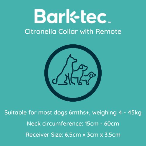 Barktec Citronella Spray Collar with Remote eDog Australia